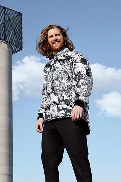 Chamarras Canada Goose Hombre Mexico - Hexode Chaqueta De Bombardero Negros Blancos OD1047953